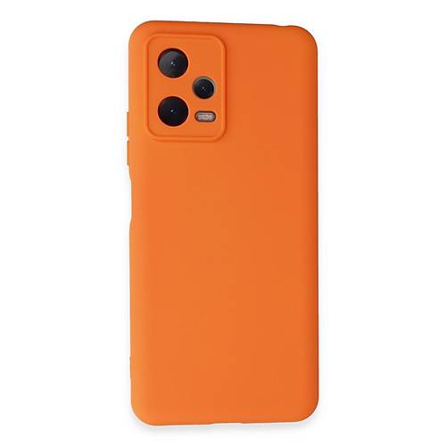 Redmi Note 12 5G K�l�f Nano i�i Kadife Silikon - Turuncu
