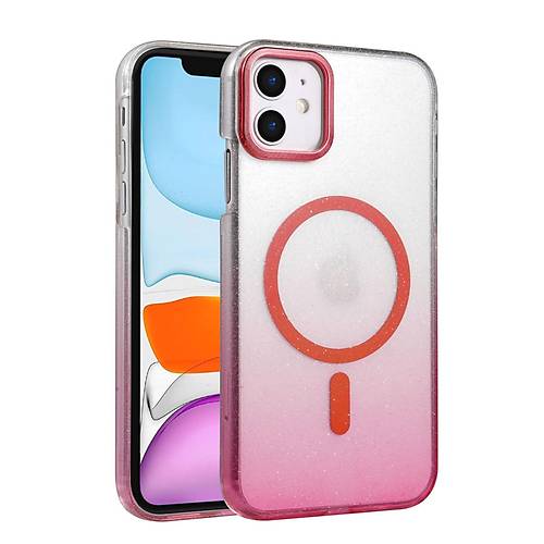 iPhone 11 Glossy Magsafe Kapak - Pembe