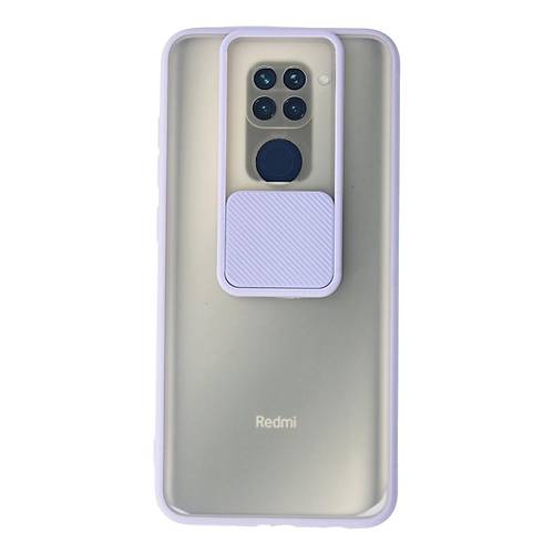 Redmi Note 9 K�l�f Palm Buzlu Kamera S�rg�l� Silikon - Lila