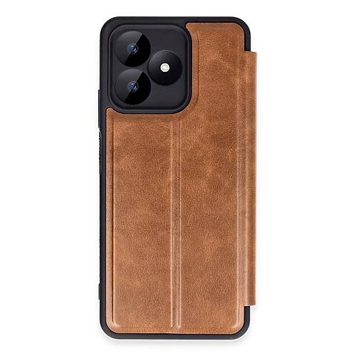 Realme Note 50 4G K�l�f Flip Cover - Taba