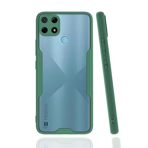 Realme C25Y K�l�f Platin Silikon - Ye�il