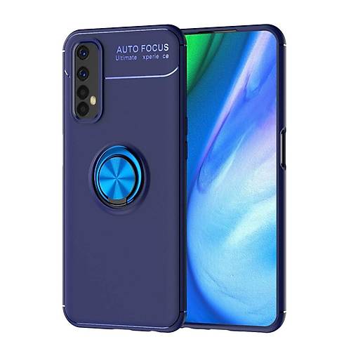 Realme 7 K�l�f Range Y�z�kl� Silikon - Mavi