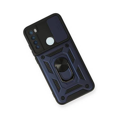 Redmi Note 8 K�l�f Pars Lens Y�z�kl� Silikon - Lacivert