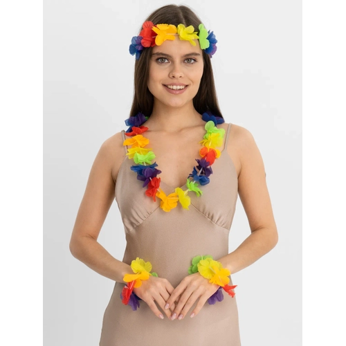 Rengarenk Hawaii Kolye Ta� Bileklik Seti 4 Par�a