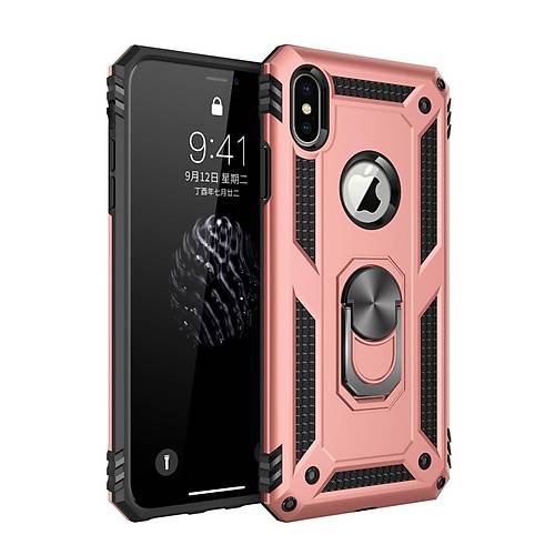 iPhone X K�l�f Sofya Y�z�kl� Silikon Kapak - Rose