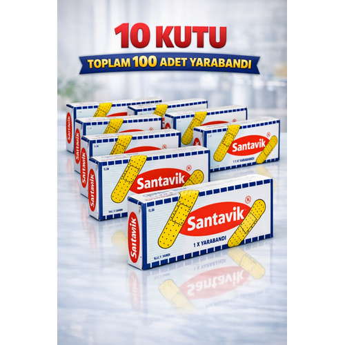 Santavik �lk Yard�m Band� Yara Band� 10lu 10 Paket