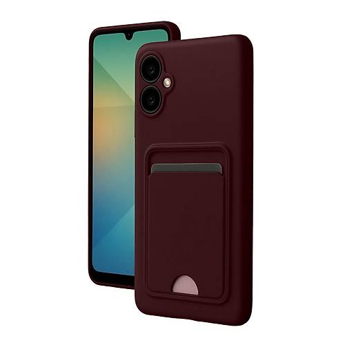 Galaxy A07 4G Kelvin Kartvizitli Silikon - Bordo