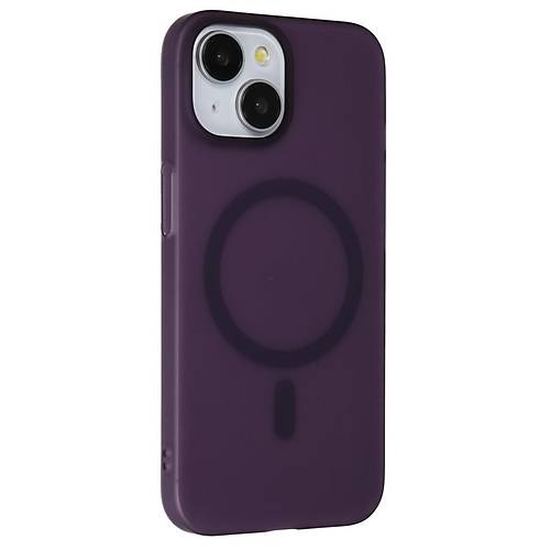 iPhone 15 Tuna PC Slim Magsafe Kapak - Derin Mor