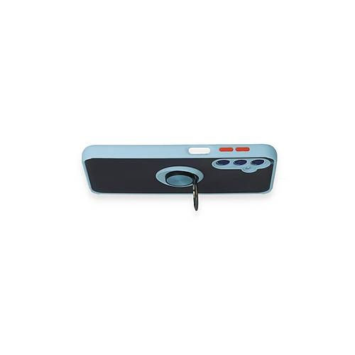Galaxy M34 5G K�l�f Montreal Y�z�kl� Silikon Kapak - Buz Mavi