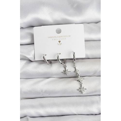 Kutup Y�ld�z� Model G�m�� Renk Pirin� 3'l� Kad�n K�pe Seti