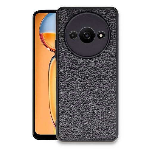 Redmi A3 4G K�l�f Aras Deri Kapak - Siyah