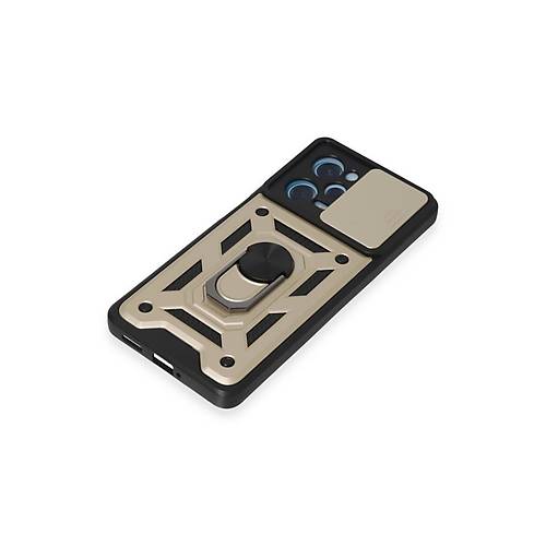 Redmi Note 12 Pro 5G K�l�f Pars Lens Y�z�kl� Silikon - Gold