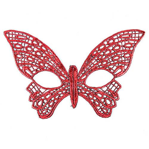 K�rm�z� Dantel Masquerade Maskesi 7 No