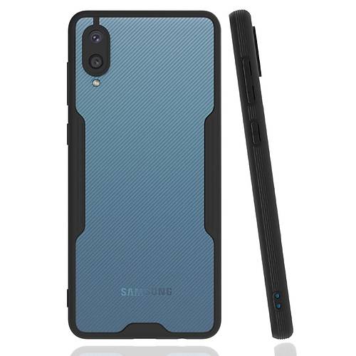 Galaxy A02 K�l�f Platin Silikon - Siyah