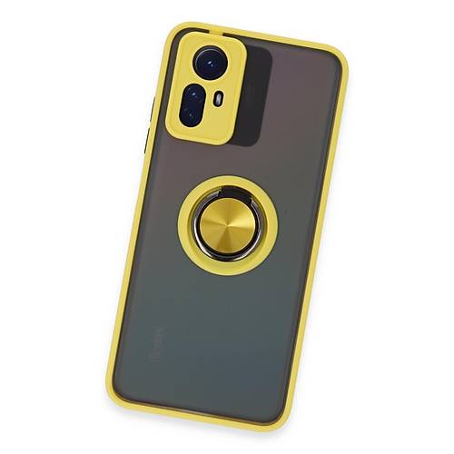 Redmi Note 12S K�l�f Montreal Y�z�kl� Silikon Kapak - Sar�