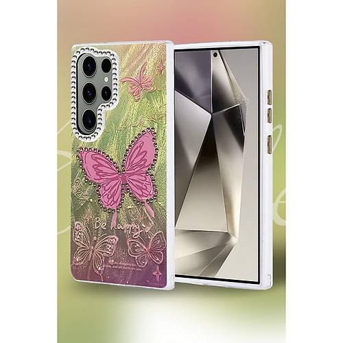 Galaxy S24 Ultra K�l�f Blade Aynal� Desenli Kapak - Desen 9