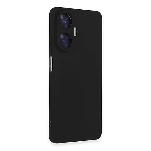 Realme C55 K�l�f Nano i�i Kadife Silikon - Siyah