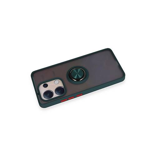 Redmi Note 13 4G K�l�f Montreal Y�z�kl� Silikon Kapak - Ye�il