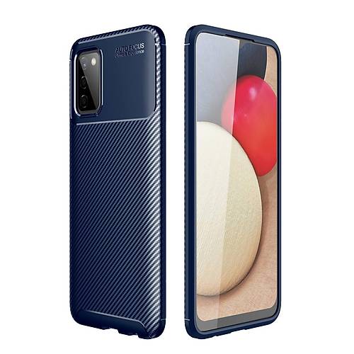 Galaxy A02S K�l�f Auto Focus Karbon Kapak - Lacivert