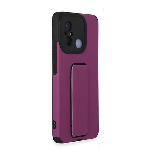 Redmi 12C K�l�f Mega Standl� Silikon - Mor