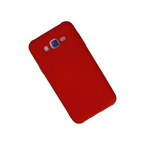 Galaxy J7 K�l�f Nano i�i Kadife Silikon - K�rm�z�