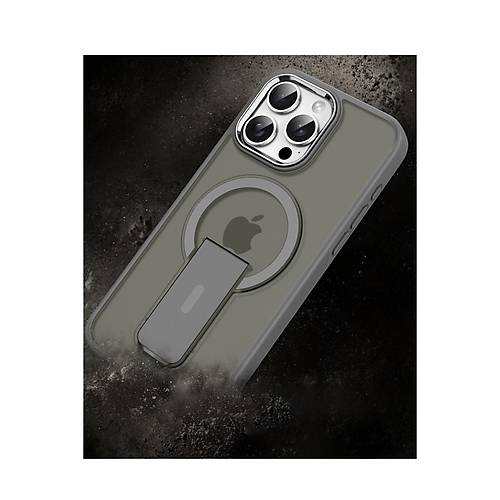 iPhone 15 Pro Tork Magsafe Standl� Kapak - Lila