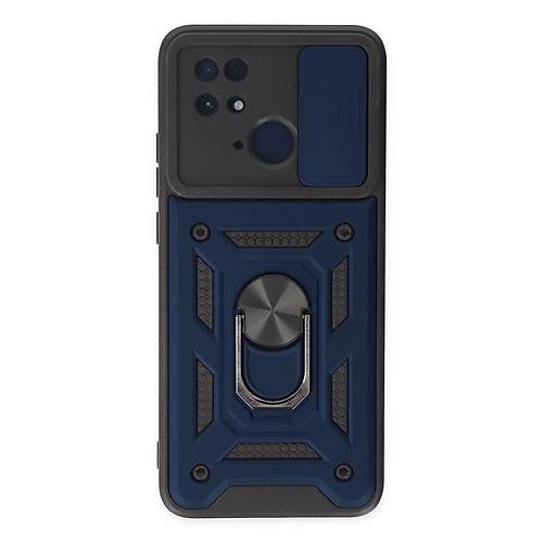 Redmi 10C K�l�f Pars Lens Y�z�kl� Silikon - Lacivert