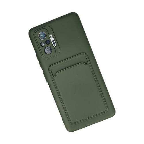 Redmi Note 10 Pro K�l�f Kelvin Kartvizitli Silikon - Koyu Ye�il