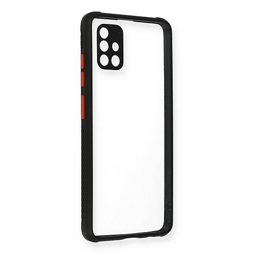 Galaxy A71 K�l�f Miami �effaf Silikon - Siyah
