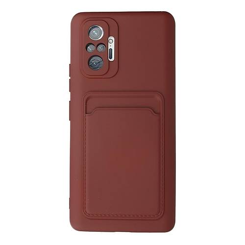 Redmi Note 10 Pro K�l�f Kelvin Kartvizitli Silikon - Bordo