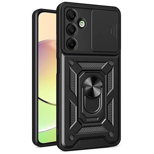Galaxy A56 K�l�f Pars Lens Y�z�kl� Silikon - Siyah