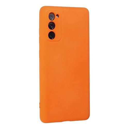 Galaxy S20 FE K�l�f Nano i�i Kadife Silikon - Turuncu