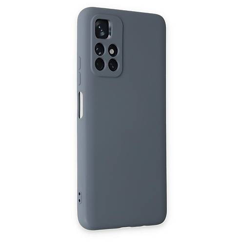 Redmi Note 11T K�l�f Nano i�i Kadife Silikon - Gri