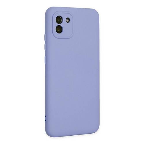 Galaxy A03 K�l�f Nano i�i Kadife Silikon - Lila