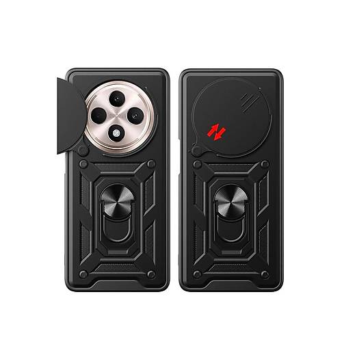 Redmi 14C K�l�f Pars Lens Y�z�kl� Silikon - K�rm�z�
