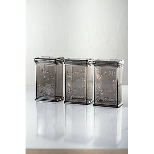 Akrilik F�me �eker Kahve �ay Kavanozu 500 Ml (Vakum Kapak )