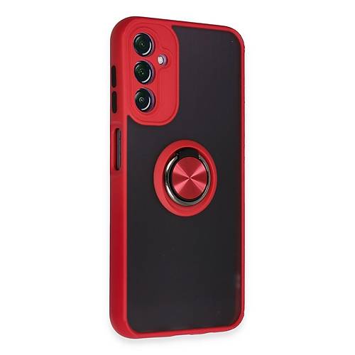 Galaxy A14 4G K�l�f Montreal Y�z�kl� Silikon Kapak - K�rm�z�