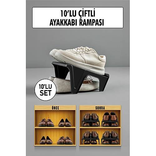 10 Lu Set �iftli Ayakkab� Rampas� & Ayakkab�l�k D�zenleyici & Organizer