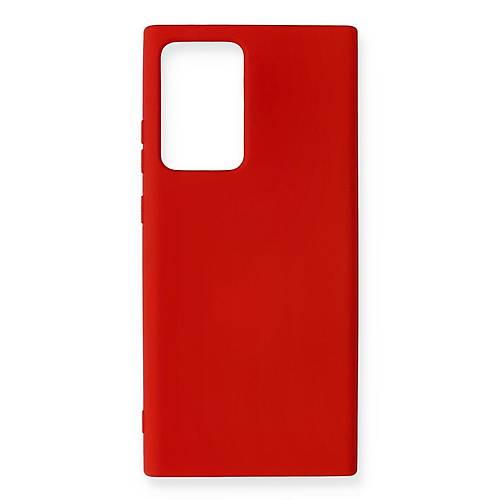 Galaxy Note 20 Ultra K�l�f Nano i�i Kadife Silikon - K�rm�z�