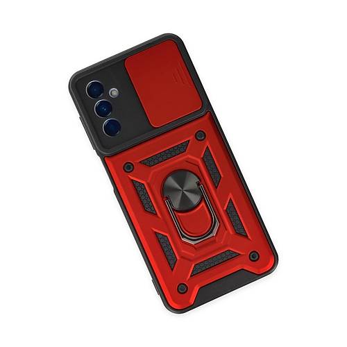 Galaxy A04S K�l�f Pars Lens Y�z�kl� Silikon - K�rm�z�