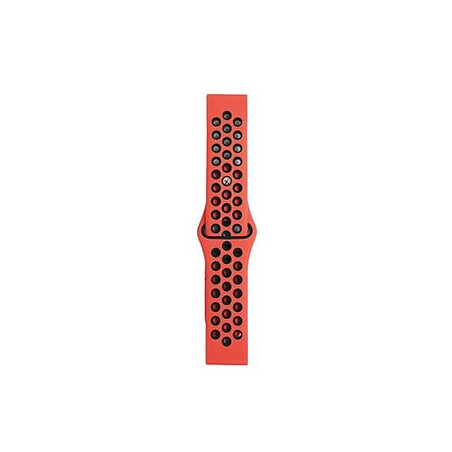 Watch 22mm Spor Delikli Kordon - K�rm�z�-Siyah