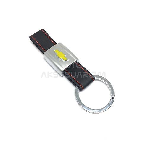 Chevrolet Derili Ortas� Metal Oto Anahtarl�k Siyah Krom