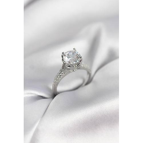 G�m�� Renk Tek Ta� Model Zirkon Ta�l� Kad�n Y�z�k