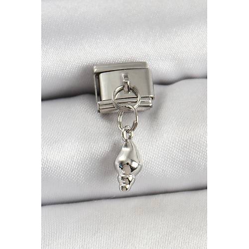 316L �elik Sallant�l� Deniz Kabu�u Model G�m�� Renk Nomination Charm