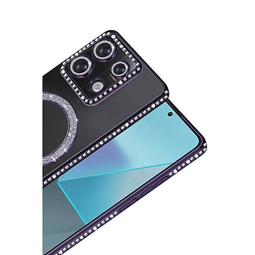 Redmi Note 13 Pro 4G Joke Simli Magneticsafe K�l�f - Derin Mor
