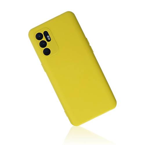 Reno 6 K�l�f Nano i�i Kadife Silikon - Sar�1