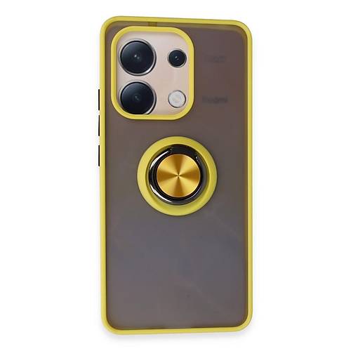 Redmi Note 13 4G K�l�f Montreal Y�z�kl� Silikon Kapak - Sar�