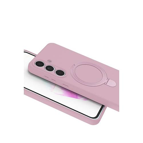 Galaxy S25 FE Regal Magsafe Standl� Kapak - A��k Pembe