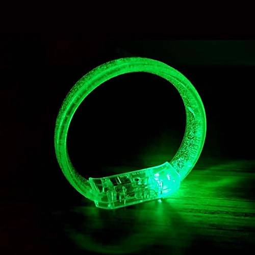 Ye�il Led I��kl� Bask� Yap�labilen Pilli Bileklik Bilezik 1,5 cm Geni�lik