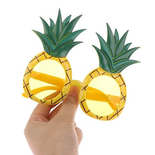 Tropikal Hawaii Ananas �ekilli Parti G�zl��� 9.5 x 14 cm